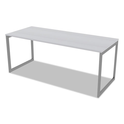 Alera Open Office Desk Series Adjustable O-Leg Desk Base, 30" Deep, Silver. Picture 33