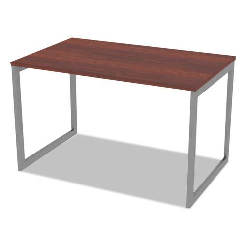 Alera Open Office Desk Series Adjustable O-Leg Desk Base, 30" Deep, Silver. Picture 9