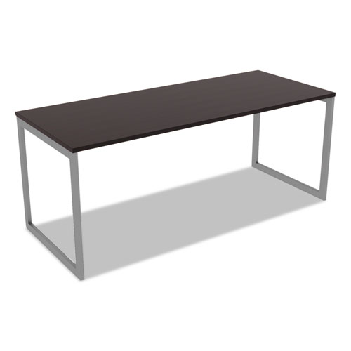 Alera Open Office Desk Series Adjustable O-Leg Desk Base, 30" Deep, Silver. Picture 25