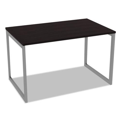 Alera Open Office Desk Series Adjustable O-Leg Desk Base, 30" Deep, Silver. Picture 4