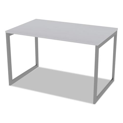 Alera Open Office Desk Series Adjustable O-Leg Desk Base, 30" Deep, Silver. Picture 11