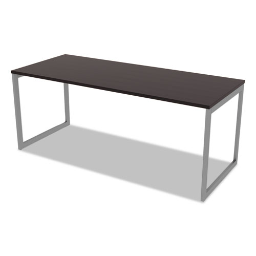 Alera Open Office Desk Series Adjustable O-Leg Desk Base, 30" Deep, Silver. Picture 32