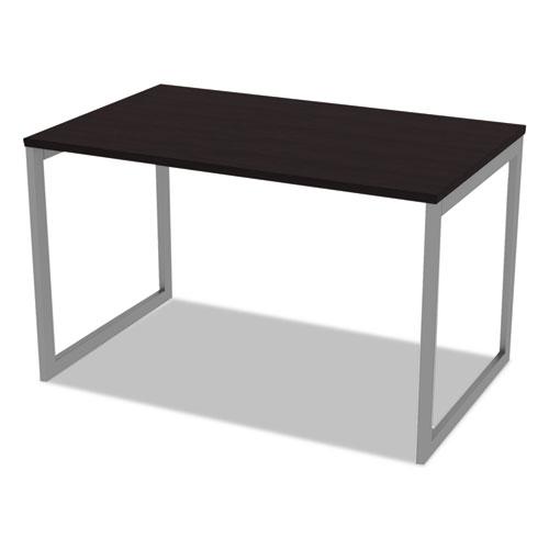 Alera Open Office Desk Series Adjustable O-Leg Desk Base, 30" Deep, Silver. Picture 10