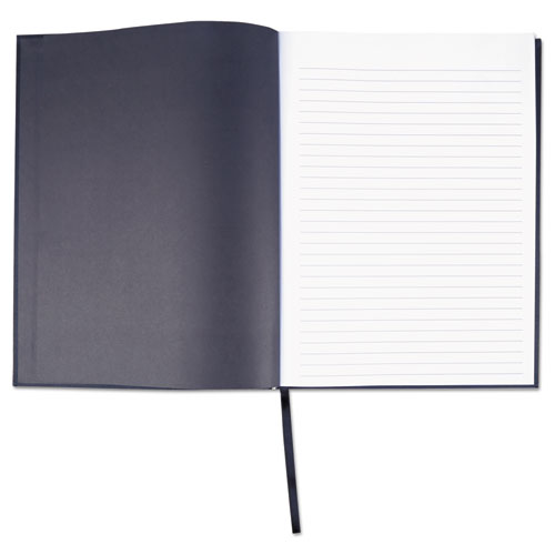 Casebound Hardcover Notebook, 1-Subject, Wide/Legal Rule, Black Cover, (150) 10.25 x 7.63 Sheets. Picture 3