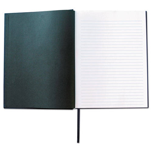 Casebound Hardcover Notebook, 1-Subject, Wide/Legal Rule, Dark Blue Cover, (150) 10.25 x 7.63 Sheets. Picture 2