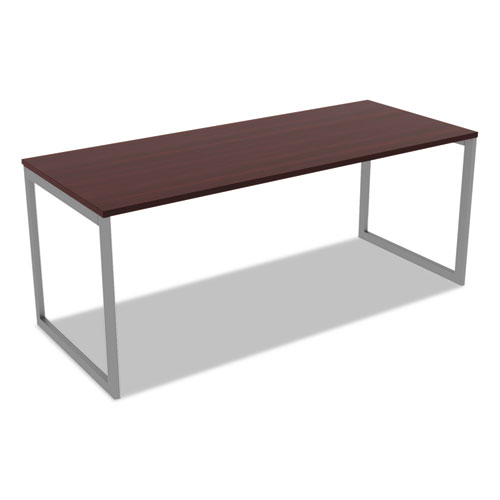 Alera Open Office Desk Series Adjustable O-Leg Desk Base, 30" Deep, Silver. Picture 27