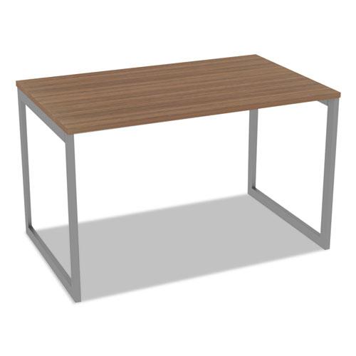 Alera Open Office Desk Series Adjustable O-Leg Desk Base, 30" Deep, Silver. Picture 6