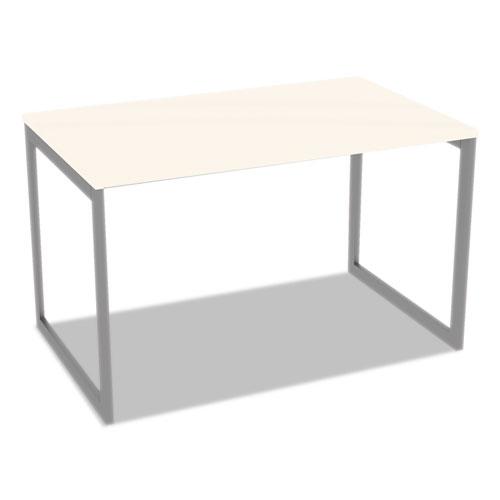 Alera Open Office Desk Series Adjustable O-Leg Desk Base, 30" Deep, Silver. Picture 7