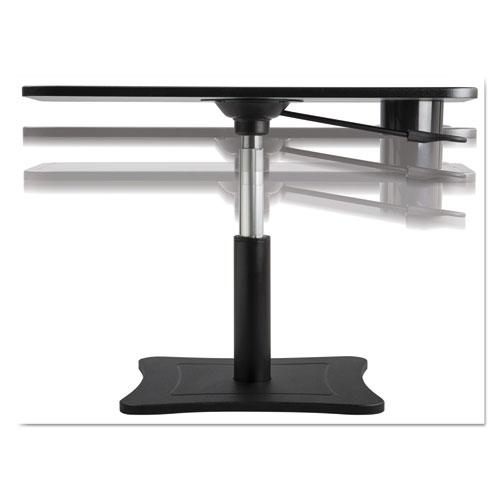 High Rise Adjustable Laptop Stand w/Storage Cup, 21 x 13 x 15 3/4, Black. Picture 2