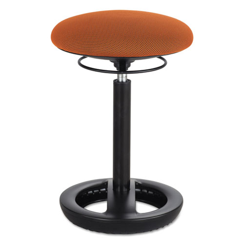 Twixt Desk Height Ergonomic Stool, 22.5" Seat Height, Supports up to 250 lbs., Orange Seat/Orange Back, Black Base. The main picture.