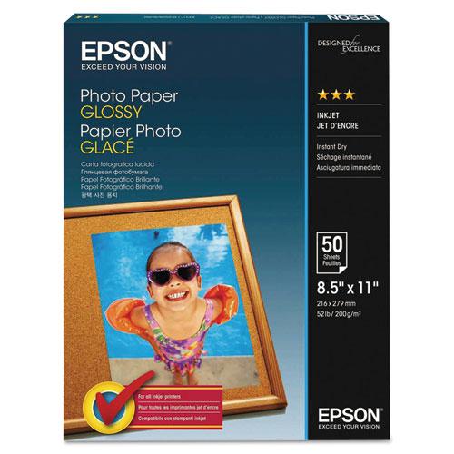 Glossy Photo Paper, 9.4 mil, 8.5 x 11, Glossy White, 100/Pack. Picture 1