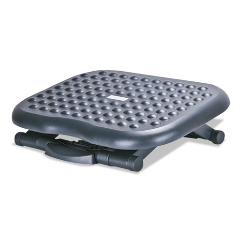 Relaxing Adjustable Footrest, 13.75w x 17.75d x 4.5 to 6.75h, Black. Picture 1