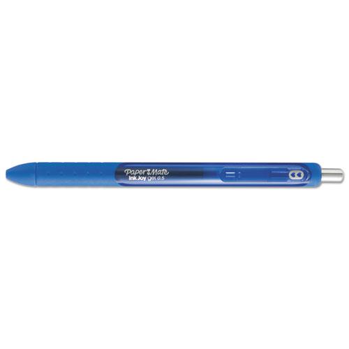 InkJoy Gel Pen, Retractable, Micro 0.5 mm, Blue Ink, Blue Barrel, Dozen. Picture 4