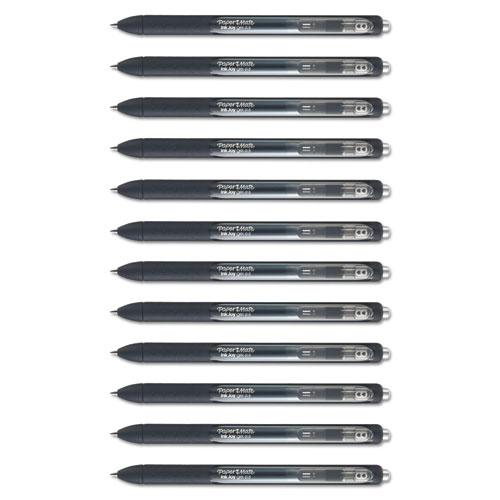 InkJoy Gel Pen, Retractable, Micro 0.5 mm, Black Ink, Black Barrel, Dozen. Picture 4