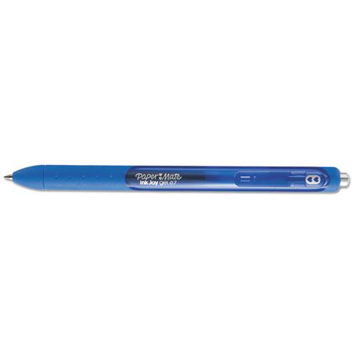 InkJoy Gel Pen, Retractable, Medium 0.7 mm, Blue Ink, Blue Barrel, Dozen. Picture 1