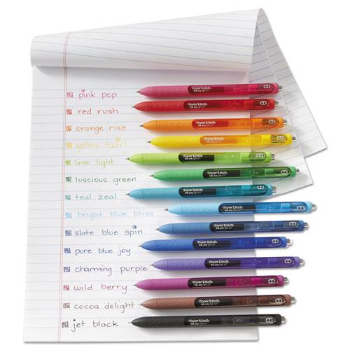 InkJoy Gel Pen, Retractable, Medium 0.7 mm, Assorted Ink and Barrel Colors, 14/Pack. Picture 5