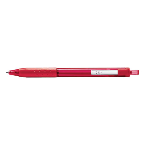 InkJoy 300 RT Ballpoint Pen, Refillable, Retractable, Medium 1 mm, Red Ink, Red Barrel, Dozen. Picture 4