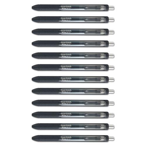 InkJoy Gel Pen, Retractable, Micro 0.5 mm, Black Ink, Black Barrel, Dozen. Picture 3