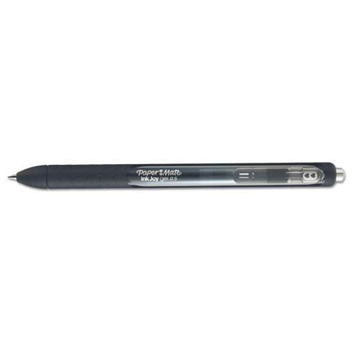 InkJoy Gel Pen, Retractable, Micro 0.5 mm, Black Ink, Black Barrel, Dozen. Picture 2