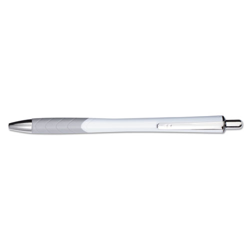 InkJoy 700 RT Ballpoint Pen, Retractable, Medium 1 mm, Black Ink, White/Gray Barrel, Dozen. Picture 4