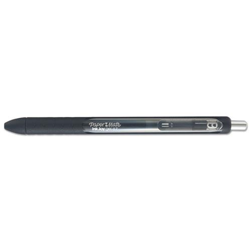 InkJoy Gel Pen, Retractable, Medium 0.7 mm, Black Ink, Black Barrel, Dozen. Picture 4