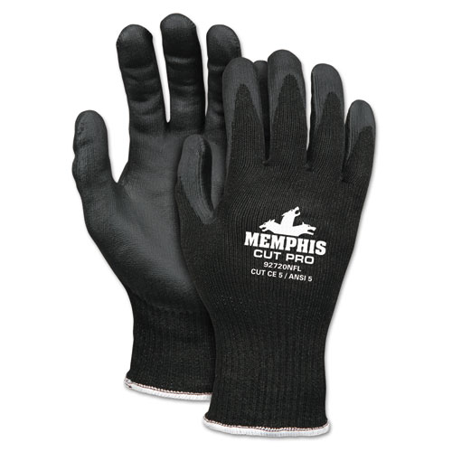 Cut Pro 92720NF Gloves, Large, Black, HPPE/Nitrile Foam. Picture 1