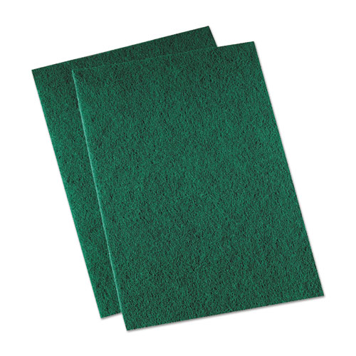 Medium Duty Scour Pad,  6 x 9, Green, 20/Carton. Picture 3