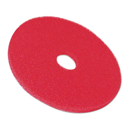 Low-Speed Buffer Floor Pads 5100, 14" Diameter, Red, 5/Carton. Picture 2