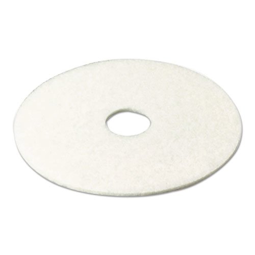 Low-Speed Super Polishing Floor Pads 4100, 19" Diameter, White, 5/Carton. Picture 2