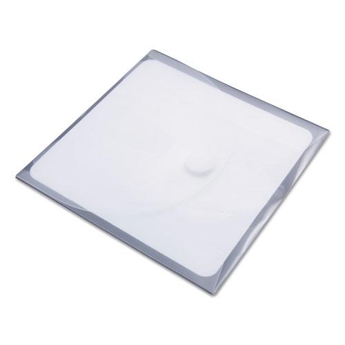 CD Pocket, 1 Disc Capacity, Clear/White, 5/Pack. Picture 2