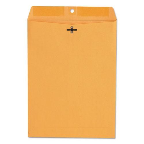 Kraft Clasp Envelope, #90, Square Flap, Clasp/Gummed Closure, 9 x 12, Brown Kraft, 100/Box. Picture 1