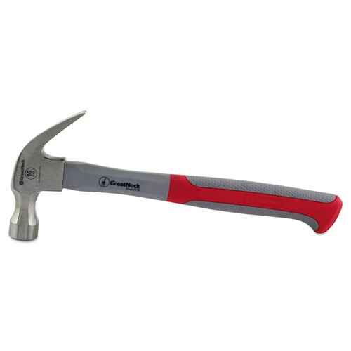 16 oz Claw Hammer with High-Visibility Orange Fiberglass Handle. Picture 1