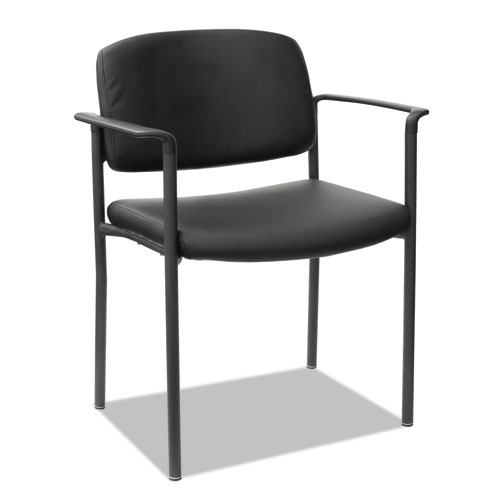 Alera Sorrento Series Ultra-Cushioned Stacking Guest Chair, Supports Up to 275 lb, Black, 2/Carton. The main picture.