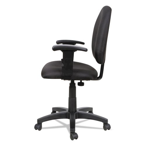Alera Essentia Series Swivel Task Chair with Adjustable Arms, Supports Up to 275 lb, 17.71" to 22.44" Seat Height, Black. Picture 12