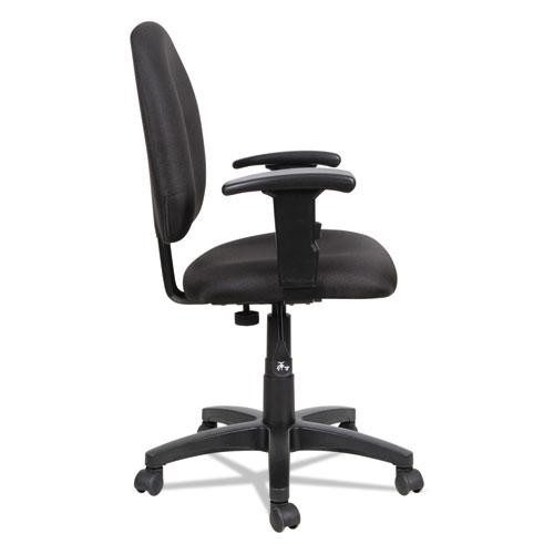 Alera Essentia Series Swivel Task Chair with Adjustable Arms, Supports Up to 275 lb, 17.71" to 22.44" Seat Height, Black. Picture 9