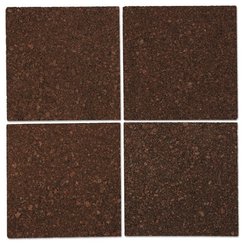Cork Tile Panels, Dark Brown, 12 x 12, 4/Pack. Picture 3