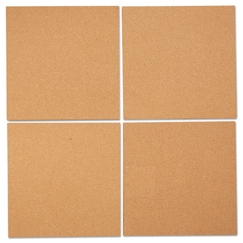 Cork Tile Panels, 12 x 12, Brown Surface, 4/Pack. Picture 3