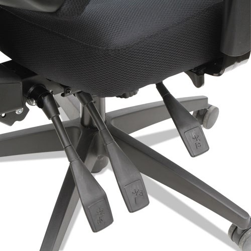 Alera Wrigley Series High Performance Mid-Back Multifunction Task Chair, Supports 275 lb, 17.91" to 21.88" Seat Height, Black. Picture 2