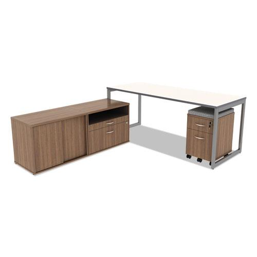 Alera Open Office Desk Series Adjustable O-Leg Desk Base, 47.25 to 70.78w x 23.63d x 28.5h, Silver. Picture 10