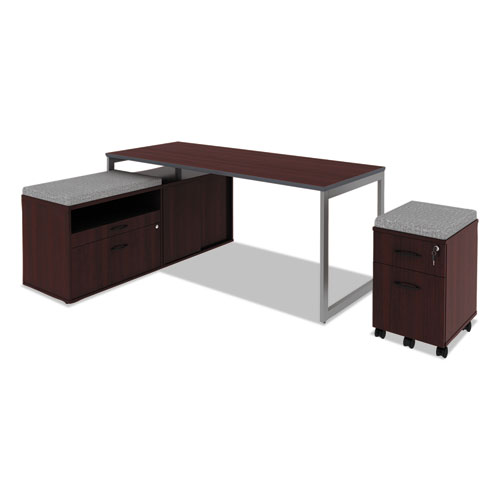 Alera Open Office Desk Series Adjustable O-Leg Desk Base, 30" Deep, Silver. Picture 40