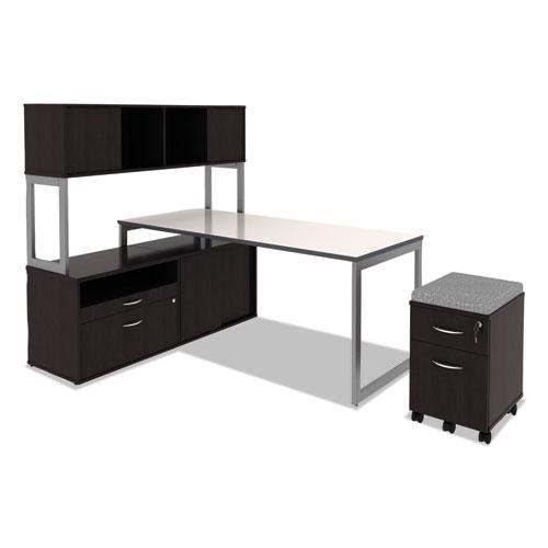 Alera Open Office Desk Series Adjustable O-Leg Desk Base, 47.25 to 70.78w x 23.63d x 28.5h, Silver. Picture 3