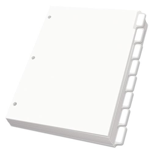 Custom Label Tab Dividers with Self-Adhesive Tab Labels, 8-Tab, 11 x 8.5, White, 25 Sets. Picture 1