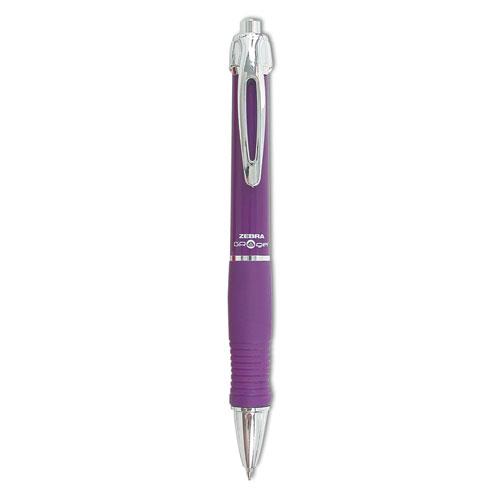 Sarasa Dry X10 Gel Pen, Retractable, Medium 0.7 mm, Violet Ink, Violet/Silver Barrel, 12/Pack. Picture 1