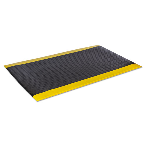 Wear-Bond Comfort-King Anti-Fatigue Mat, Diamond Emboss, 24 x 36, Black/Yellow. Picture 1