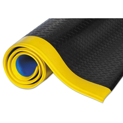 Wear-Bond Comfort-King Anti-Fatigue Mat, Diamond Emboss, 24 x 36, Black/Yellow. Picture 2