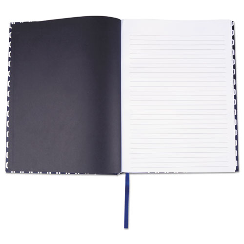 Casebound Hardcover Notebook, 1-Subject, Wide/Legal Rule, Dark Blue/White Cover, (150) 10.25 x 7.63 Sheets. Picture 2
