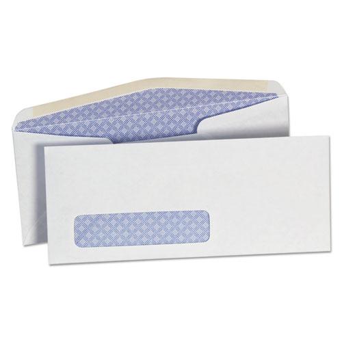 #10 Trade Size Security Tint Envelope, Commercial Flap, Gummed Closure, 4.13 x 9.5, White, 500/Box. Picture 1