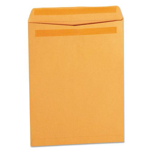 Self-Stick Open End Catalog Envelope, #12 1/2, Square Flap, Self-Adhesive Closure, 9.5 x 12.5, Brown Kraft, 250/Box. Picture 1