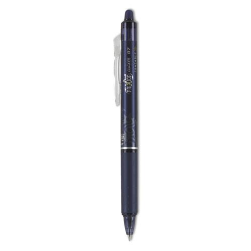 FriXion Clicker Erasable Gel Pen, Retractable, Fine 0.7 mm, Navy Ink, Navy Barrel. Picture 1