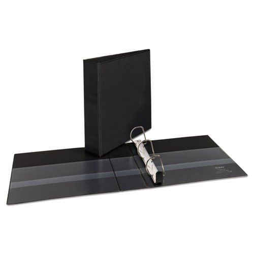 Heavy-Duty Non Stick View Binder with DuraHinge and Slant Rings, 3 Rings, 2" Capacity, 11 x 8.5, Black, (5500). Picture 3